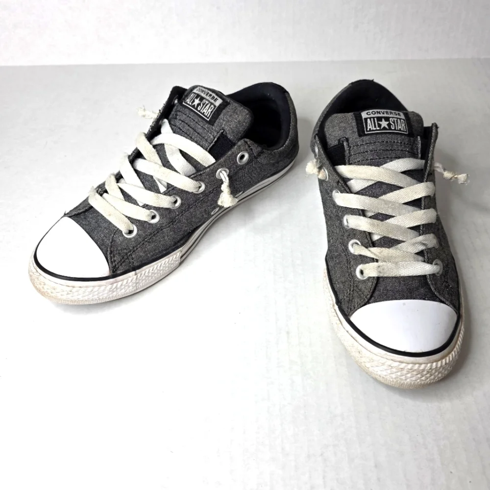 CONVERSE All Star Junior Charcoal and White Sneakers